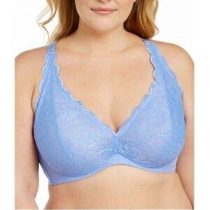 INC International Concepts Womens Bralette Bra U/W Yacht Blue Lace Size 1X NEW